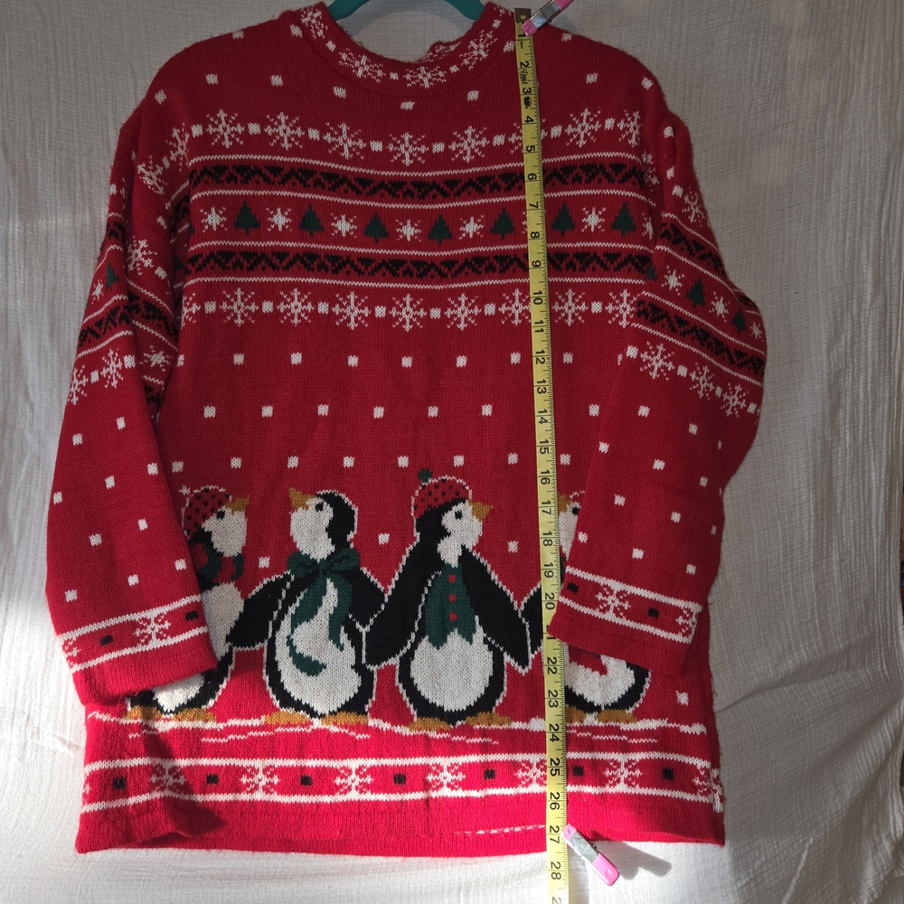 Festive Red‎ Penguin Knit Sweater - Picture 5 of 5